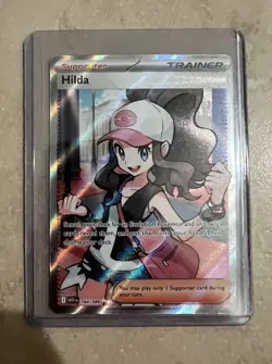 Hilda 164/086 Full Art Ultra Rare White Flare Holo Pokemon TCG Card NM Condition - Image 1