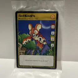 Neopets Red Kougra Promo 3/15 Card Rare New Sealed McDonalds Promo 2004 - Image 1
