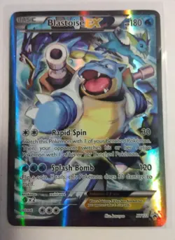 Blastoise EX XY122 Full Art Holo Promo Pokemon Card LP/MP Loose - Image 1