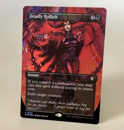 MTG Deadly Rollick - Borderless Foil - CMM NM - Image 1