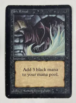 Dark Ritual Alpha MP Moderate Play MTG Magic The Gathering - Image 1
