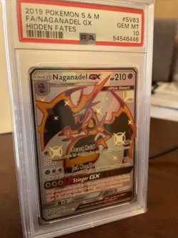 2019 Pokemon Hidden Fates Full Art Naganadel GX SV63 SV94 PSA 10 GEM MINT - Image 4
