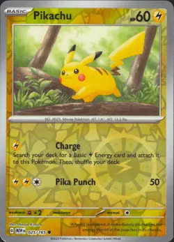 Pikachu 025/165 Reverse Cosmos Holo (Costco Exclusive) Mint Pokemon Card - Image 1
