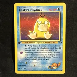 Pokemon TCG Misty's Psyduck Gym Challenge, 1st Edition Common Card 90/132 - Image 1