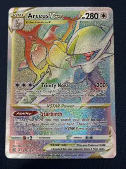 Pokemon Brilliant Stars ARCEUS VSTAR Rainbow Rare 176/172 NM-MT - Image 1