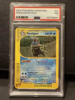 Pokemon Feraligatr Expedition PSA 7 #12 Holo Rare NM - Image 1