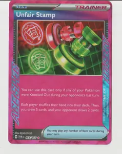 Unfair Stamp 165/167 ACE SPEC Rare Holo NM Pokemon SV06: Twilight Masquerade - Image 1