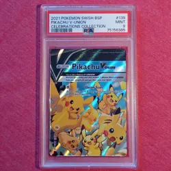 Pokemon 25th Anniversary Promo: Pikachu V-Union SWSH139 Holo - PSA 9 - Image 1