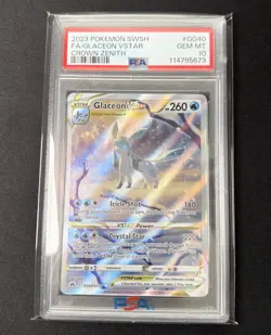PSA 10 Glaceon Vstar GG40/GG70 Pokemon Crown Zenith Galarian Gallery Gem Mint - Image 1