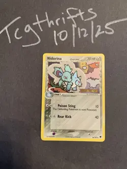 Nidorina 34/101 Reverse Holo Stamped EX Dragon Frontiers Delta Species Pokemon - Image 1