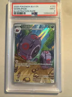 2025 POKEMON BLACK BOLT EN WHIRLIPEDE ILLUSTRATION RARE #133 💎 PSA 9 - Image 1