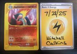 Pokemon TCG Typhlosion Expedition Base Set 28/165 Reverse Holo Holo Rare NM - Image 1