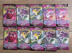10x Packs Pokemon TCG Fusion Strike Booster Packs New Sealed English Pokemon TCG - Image 1