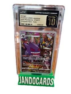 Pokemon Dark Phantasma 2022 Japanese Gengar Character Rare Holo, CGC 10 Pristine - Image 2