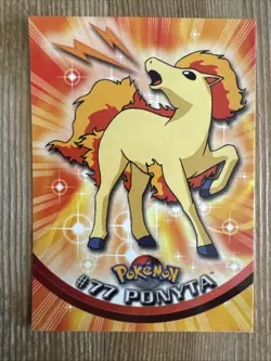 Pokemon Topps #77 Ponyta TV Animation Blue Logo NM - Image 1
