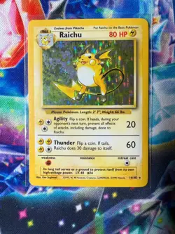 VINTAGE Pokemon TCG Raichu & Magneton Base Set HOLO - Image 3