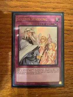 Solemn Warning RA02-EN078 Ultra Rare 1st Edition NM Yugioh - Image 1