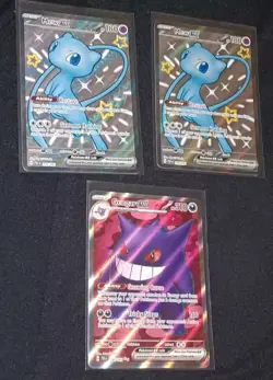 3 Total Cards- Pokemon TCG Gengar EX Temporal Forces 193/162 + 2× Mew EX 216/091 - Image 2