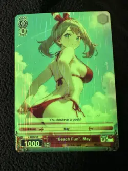 May Full Art Anime One Piece Waifu Trading Card Holofoil Season 3 Glow In Dark - Image 2