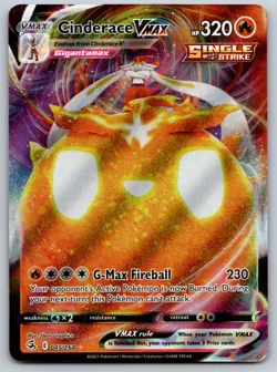Cinderace VMAX 045/264 SWSH08: Fusion Strike NM Pokemon Card TCG - Image 1