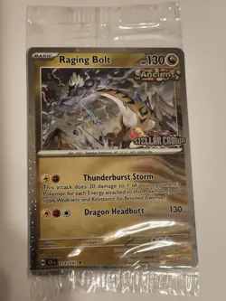 SEALED Raging Bolt Stellar Crown Best Buy Promo Pokemon TCG Card 111/142 - Image 1