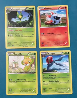 Pokemon TCG: Noble Victories Lot with Leavanny, English, Regular, MP (4 Cards) - Image 1