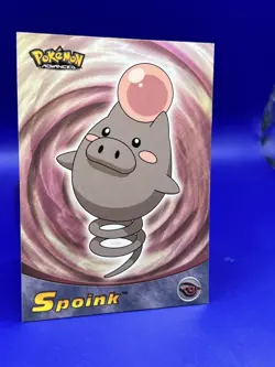 Pokemon Topps Advanced Card Spoink #79 Non-Holo Light Play LP - Image 3