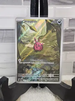 Pokemon Venipede Black Bolt Holo Card 132/086 TCG English NM - Image 1