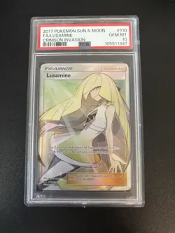 Pokemon Lusamine Trainer Full Art Holo Card 110/111 Crimson Invasion TCG - Image 1
