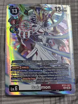 Gaiamon BT21-101 SEC WORLD CONVERGENCE Digimon Card English NM - Image 1
