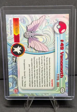Pokemon Venomoth #49 FOIL Topps Black Label TV Animation Edition MP - Image 3