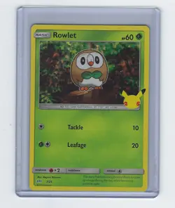 2021 McDonalds POKEMON 25th Anniversary HOLO - Rowlet - Image 1