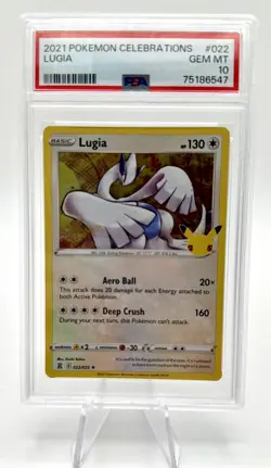 2021 Pokemon Celebrations Lugia 022 PSA 10 - Image 1