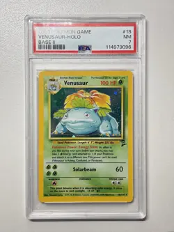2000 Pokemon TCG Venusaur #18 Holo Base Set II 2 PSA 7 Near Mint Vintage Rare - Image 1