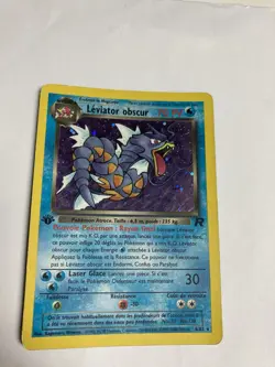 Pokemon Dark Gyarados (Leviator obscur) French 1st Ed Team Rocket Holo 8/82 MP - Image 1