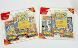 ⚡ Pokemon 151 Surging Sparks 3-Pack Booster Blister - Zapdos - Great Centering - Image 1