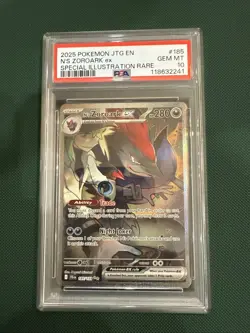 2025 Pokemon Journey Together N's Zoroark EX 185/159 PSA 10 - Image 1