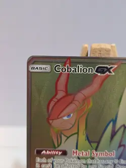 POKEMON Cobalion GX 189/181 SM9 Team Up Full Art Secret Rare Rainbow Holo TCG Ca - Image 2