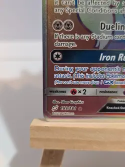 POKEMON Cobalion GX 189/181 SM9 Team Up Full Art Secret Rare Rainbow Holo TCG Ca - Image 5