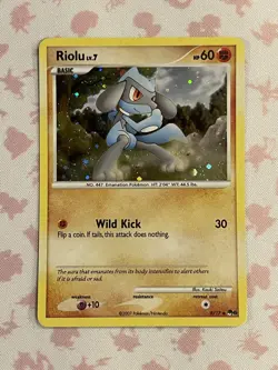 Pokemon TCG Riolu 8/17 Pop Series 6 Holo LP/NM - Image 1