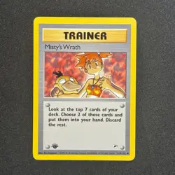 Misty's Wrath 114/132 1st Edition Gym Heroes Regular Pokemon TCG - Image 1