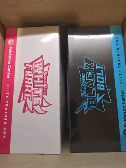 Pokemon Center Black Bolt and White Flare ETB Pokemon TCG Factory Sealed - Image 2