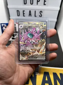 Pokemon TCG Team Rockets Nidoking EX 233/182 Destined Rivals LP Full Art Holo - Image 1