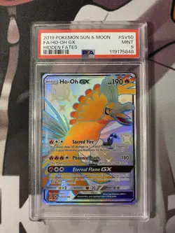 Hidden Fates - Shiny Ho-Oh GX #SV50 - PSA 9 MINT - 2019 Pokemon Sun & Moon - Image 1