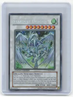 Yu-Gi-Oh! Stardust Dragon '08 Collectors Tin SR Foil #CT05-EN001 Limited Ed. DMG - Image 1