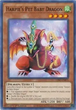 Yugioh - Harpie's Pet Baby Dragon - 1st Edition LP - Plus Free Holo Card - Image 1
