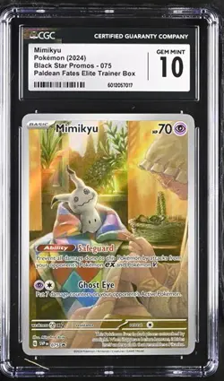 Pokemon Mimikyu Promo 075 CGC 10 Gem Mint Pokemon Card Free Shipping - Image 1