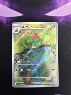 Ivysaur Pokemon Card 4/101 Rare Holo Leech Seed Vine Whip HP100 - Image 1
