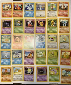 Pokemon BASE SET COMPLETE Non-Holo UNCOMMON/COMMON Cards (LP) - Image 1
