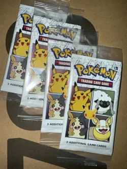 SEALED 25th Anniversary General Mills Pokemon Cereal 3 Card Booster Packs Cards - Image 2